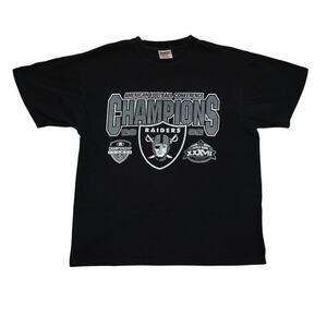 Vintage 2002 Raiders AFC Champions Super Bowl XXXVII Tee – Size XL